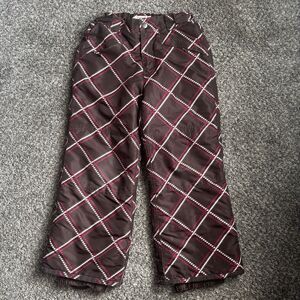 Cherokee Girls Brown And Pink Snow Pants/ski Pants. Size 6/6x